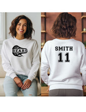 Load image into Gallery viewer, Boys Youth Lacrosse Custom Name &amp; Number Crewneck- Adult &amp; Youth Sizes