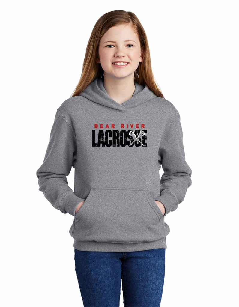 Youth Bear River Bears Lacrosse Grunge Hoodie