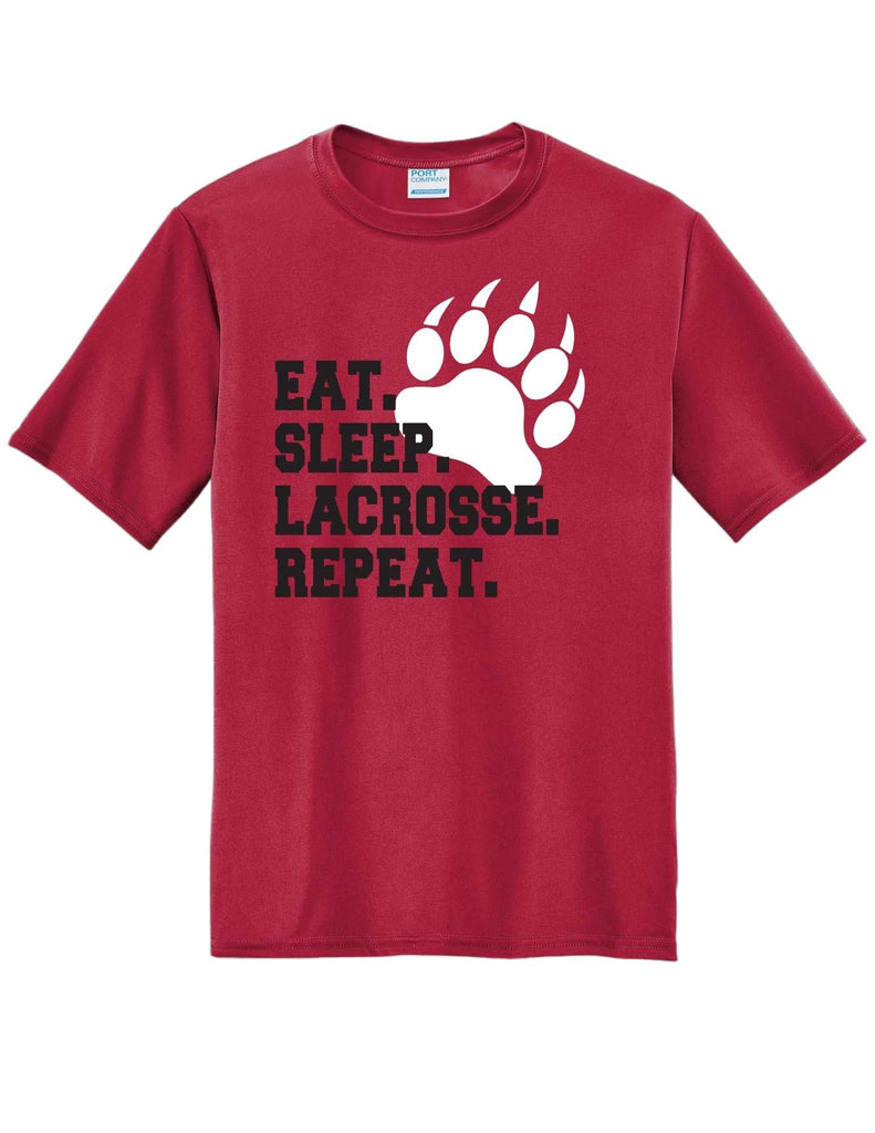 Youth Lacrosse Eat Sleep Lacrosse Repeat Apparel- Adult and Youth Sizes