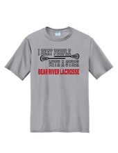 Load image into Gallery viewer, Youth Lacrosse Beat People with a Stick Apparel- Adult and Youth Sizes