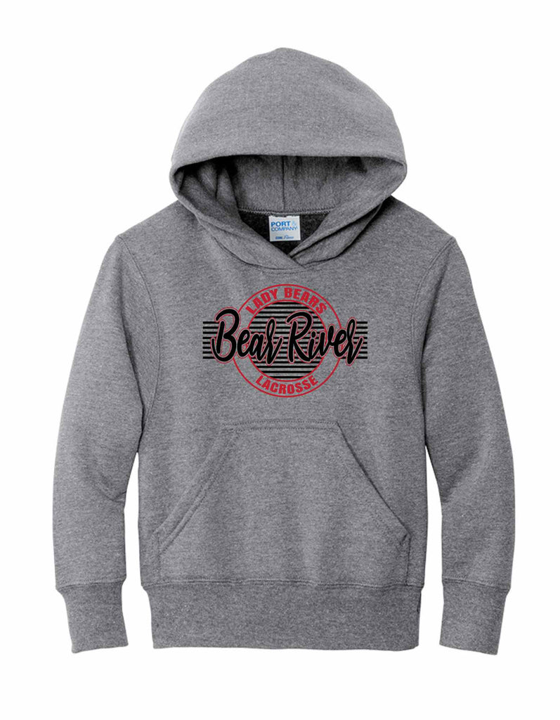 Youth Lady Bears Lacrosse Striped Hoodie