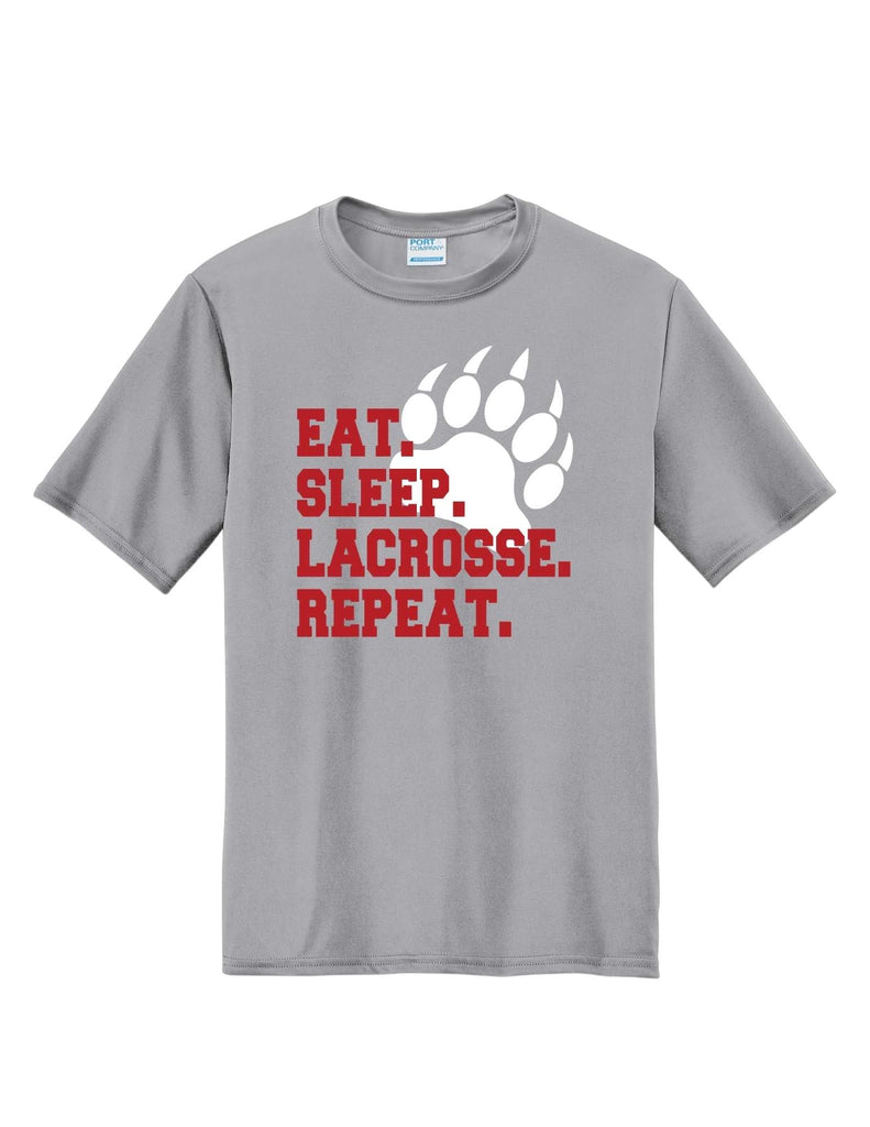 Youth Lacrosse Eat Sleep Lacrosse Repeat Apparel- Adult and Youth Sizes