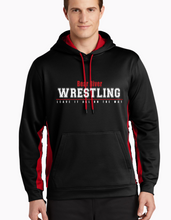 Load image into Gallery viewer, Boys Wrestling Leave it on the Mat Sport-Tek® Sport-Wick® Fleece Colorblock Hooded Pullover