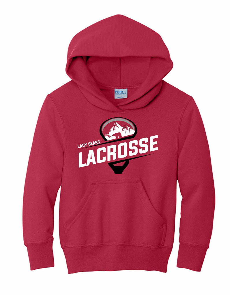 Youth Lady Bears Lacrosse Mountains Hoodie