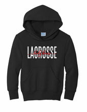 Load image into Gallery viewer, Youth Lady Bears Lacrosse Cursive Hoodie