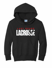 Load image into Gallery viewer, Youth Lady Bears Lacrosse Grunge Hoodie