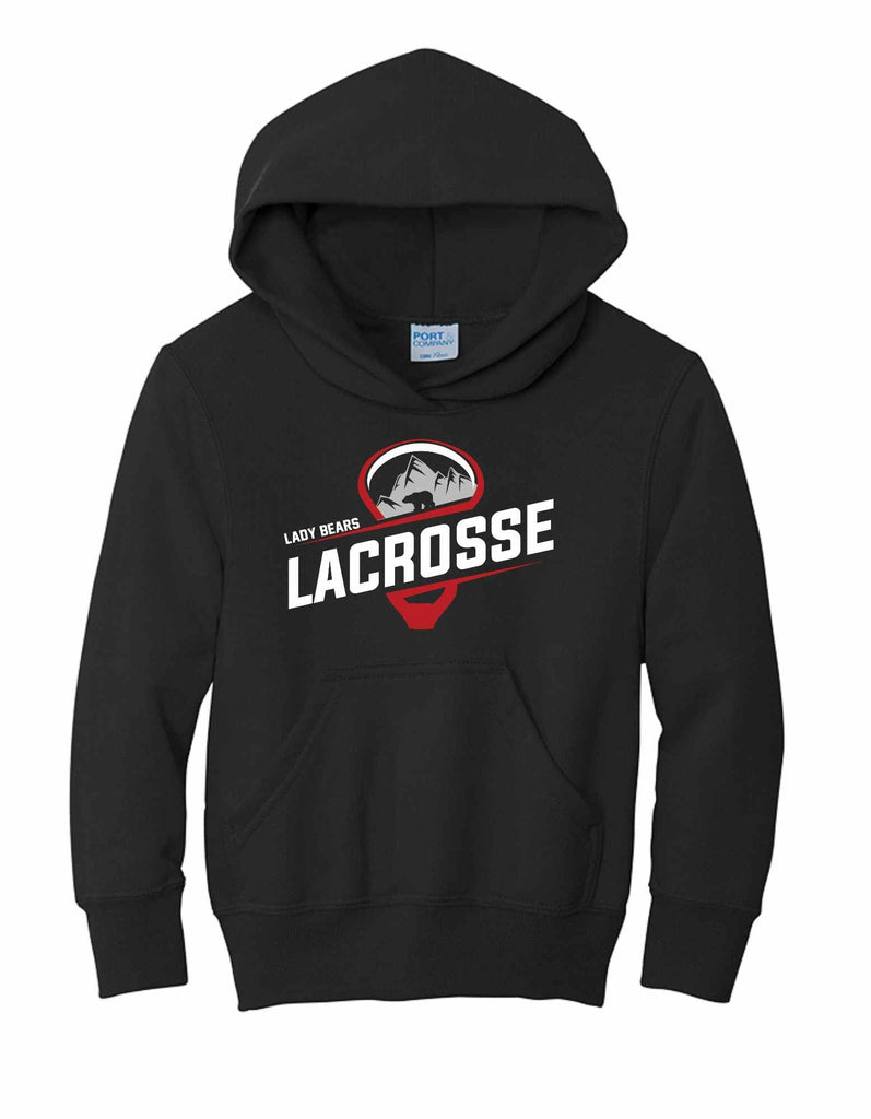 Youth Lady Bears Lacrosse Mountains Hoodie