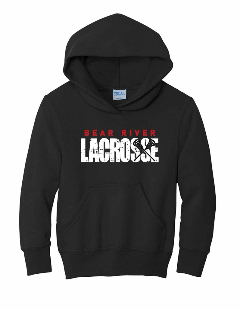 Youth Bear River Bears Lacrosse Grunge Hoodie