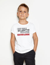 Load image into Gallery viewer, Youth Lacrosse Beat People with a Stick Apparel- Adult and Youth Sizes