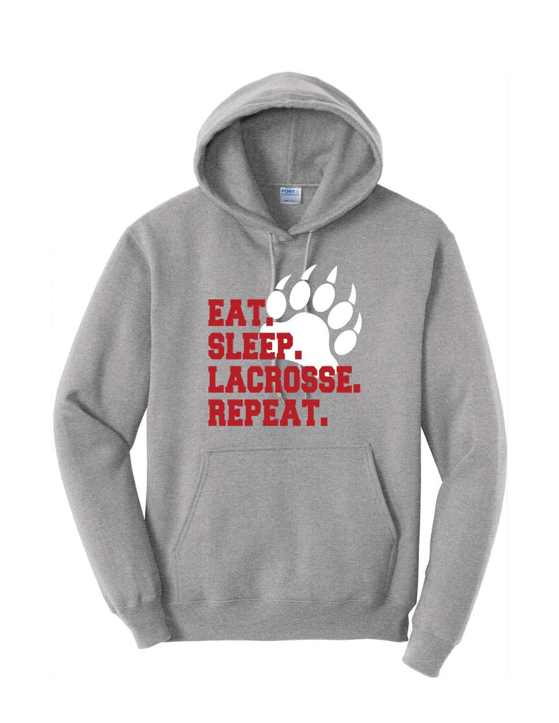 Boys Youth Lacrosse Eat Sleep Lacrosse Hoodie