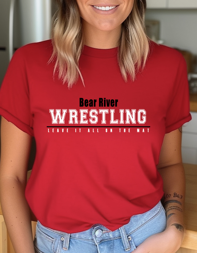 Boys Wrestling leave it on the mat  T-Shirt