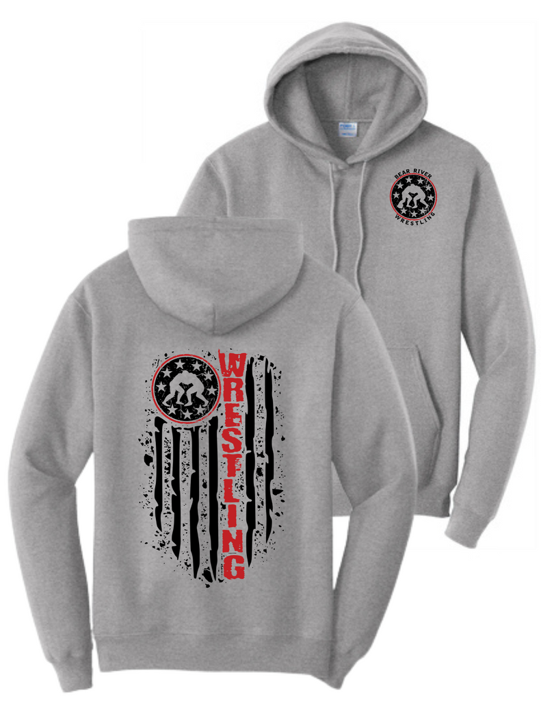 Boys Wrestling Hoodie Flag