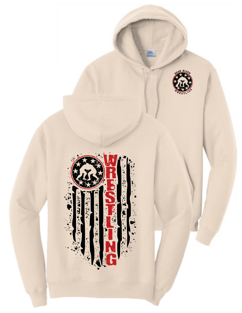 Boys Wrestling Hoodie Flag