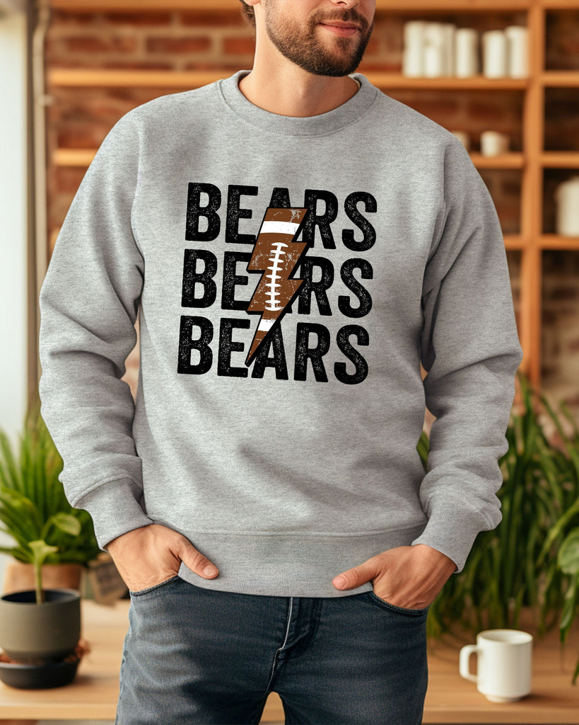 Bears Football Bolt Crewneck