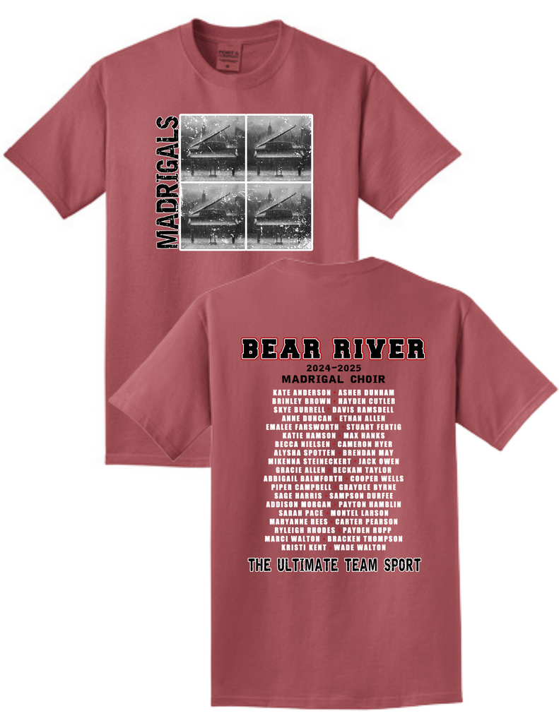 Bear River Madrigals Choir Beach Washed T-Shirt