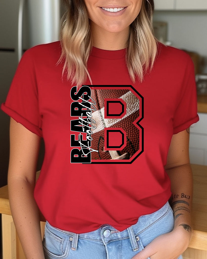 Bears Football Large B T-shirt