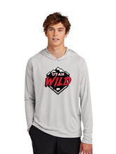 Load image into Gallery viewer, Utah Wild Crest Performance T-shirt Hoodie