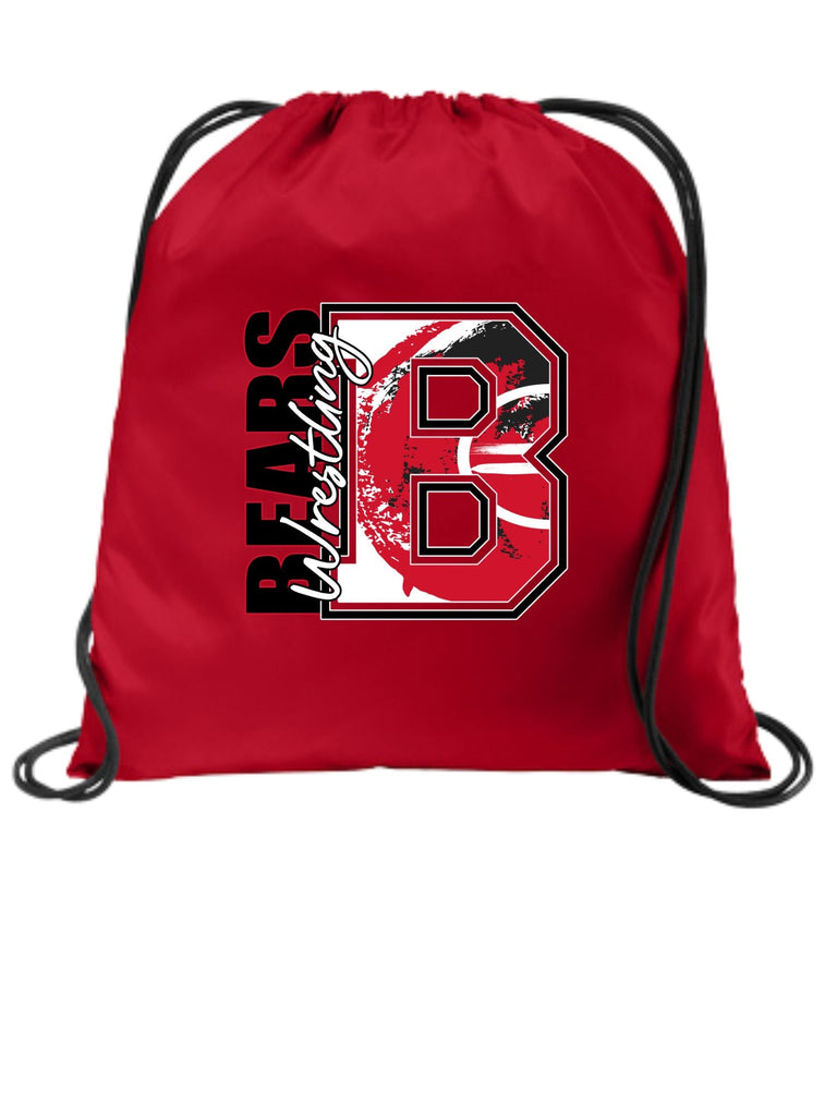 Wrestling Bears Drawstring Bag