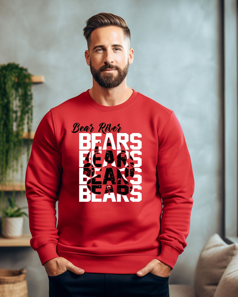 Bears Football Bolt Crewneck