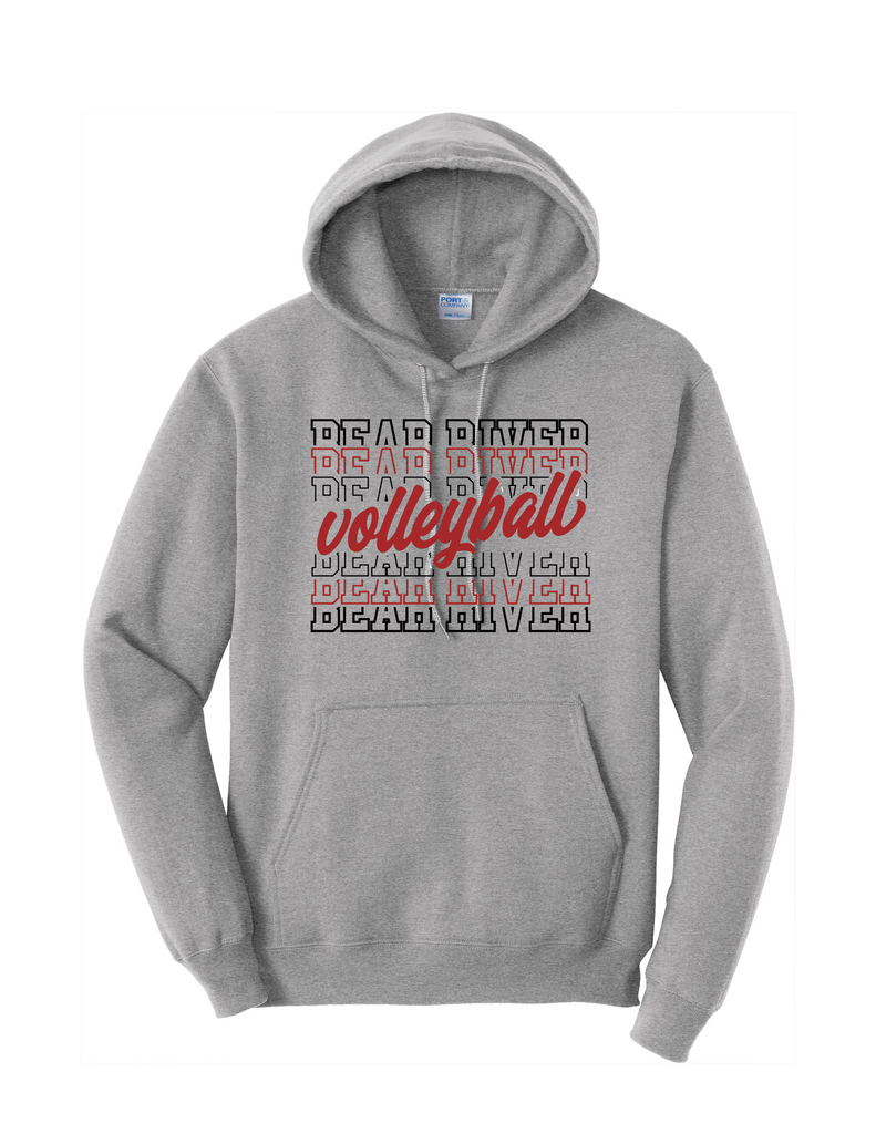 Volleyball Club Hoodie Stacked