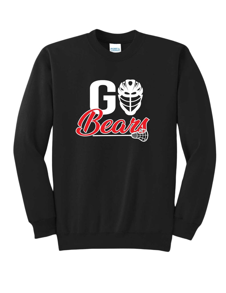 Boys Youth Lacrosse Go Bears Crewneck- Adult & Youth Sizes