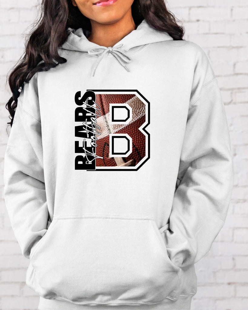 Bears Football Large B hoodie