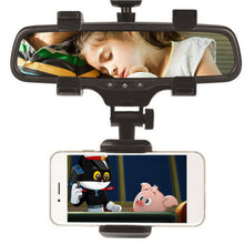 Load image into Gallery viewer, 360° Car Rearview Mirror Mount Stand Holder Cradle For Cell Phone GPS Car Rear View Mirror Holder