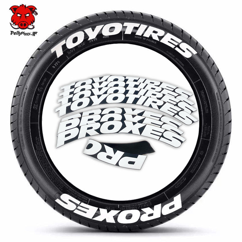 [One-piece set] Tire letter sticker one-piece set One-piece set Suitable for 4 tires No accessories included