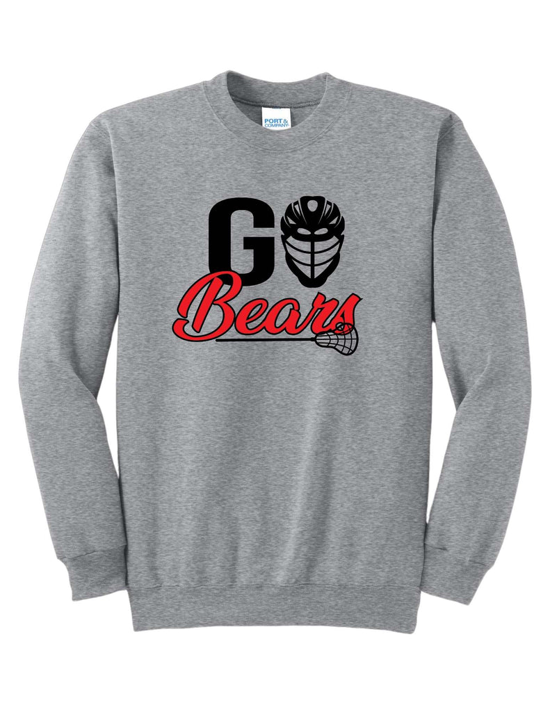 Boys Youth Lacrosse Go Bears Crewneck- Adult & Youth Sizes