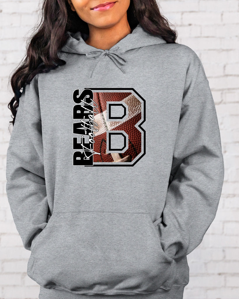 Bears Football Large B hoodie