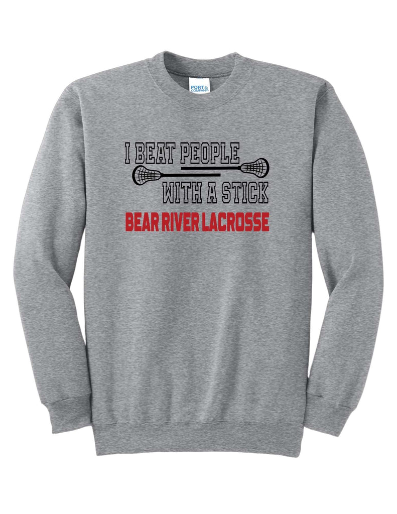 Boys Youth Lacrosse I beat people Crewneck