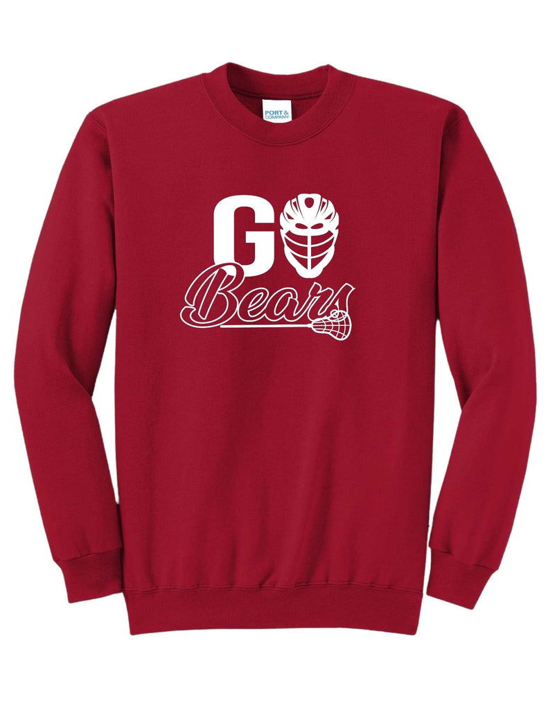 Boys Youth Lacrosse Go Bears Crewneck- Adult & Youth Sizes