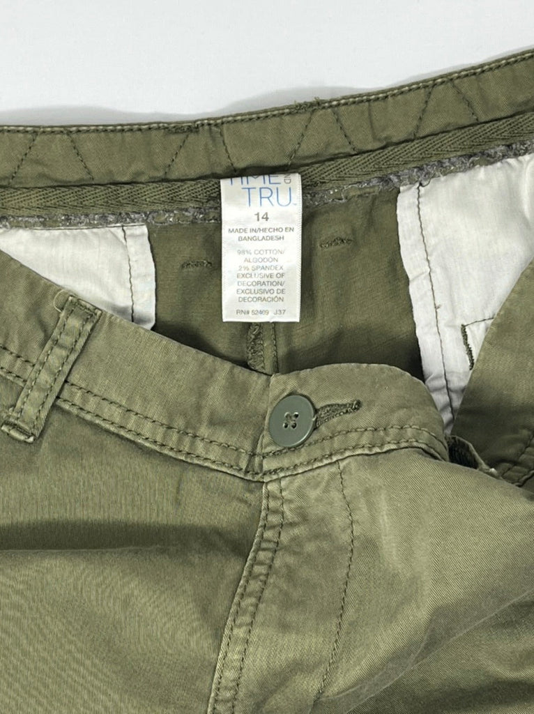 army green shorts, size 14 #91