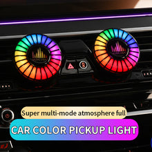 Load image into Gallery viewer, Car aromatherapy air outlet atmosphere light Car sound pickup light Car perfume voice-controlled rhythm light