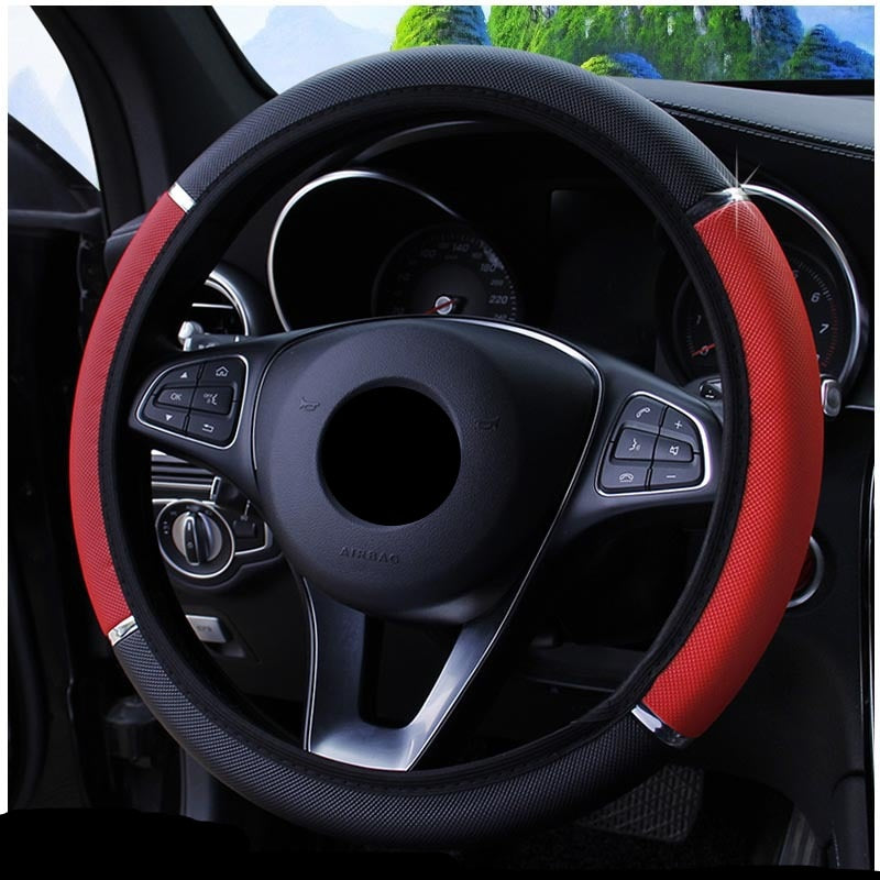 38CM Car Steering Wheel Cover Auto Steering Wheel Braid On The Steering Wheel Cover Case Funda Volante Universal Car Accessories