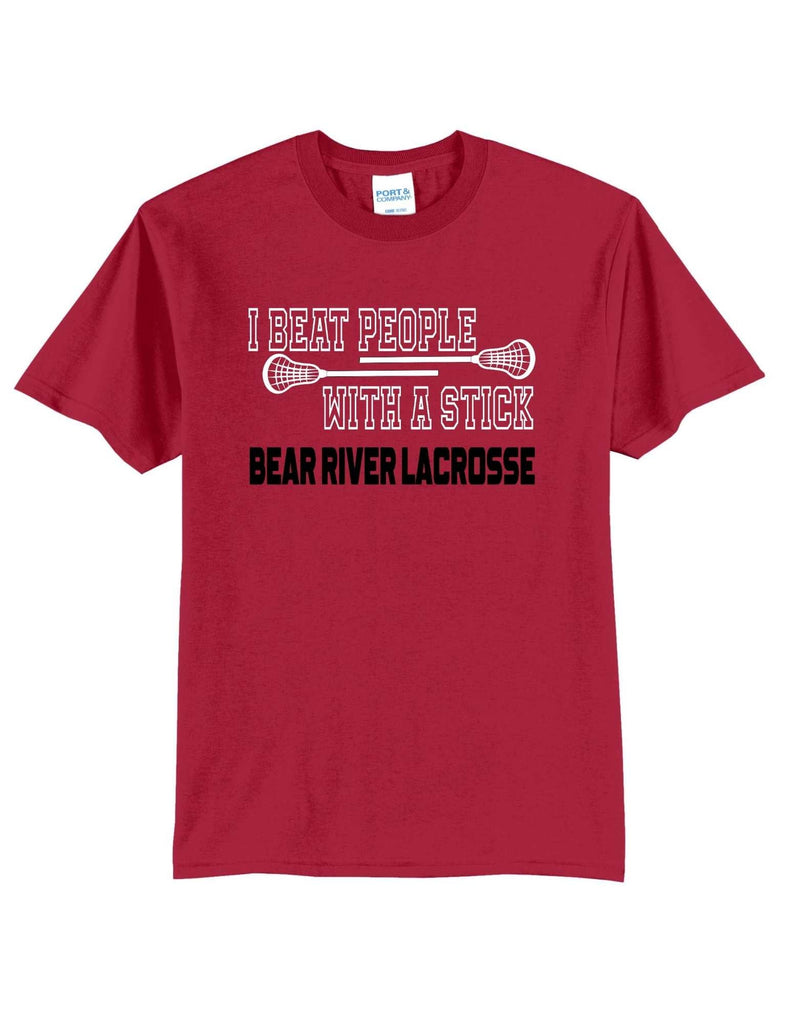 Youth Lacrosse Beat People with a Stick Apparel- Adult and Youth Sizes