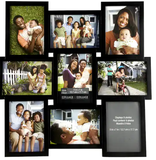 Load image into Gallery viewer, 9 Opening Black Dimensional 5&quot; x 7&quot; Collage Frame