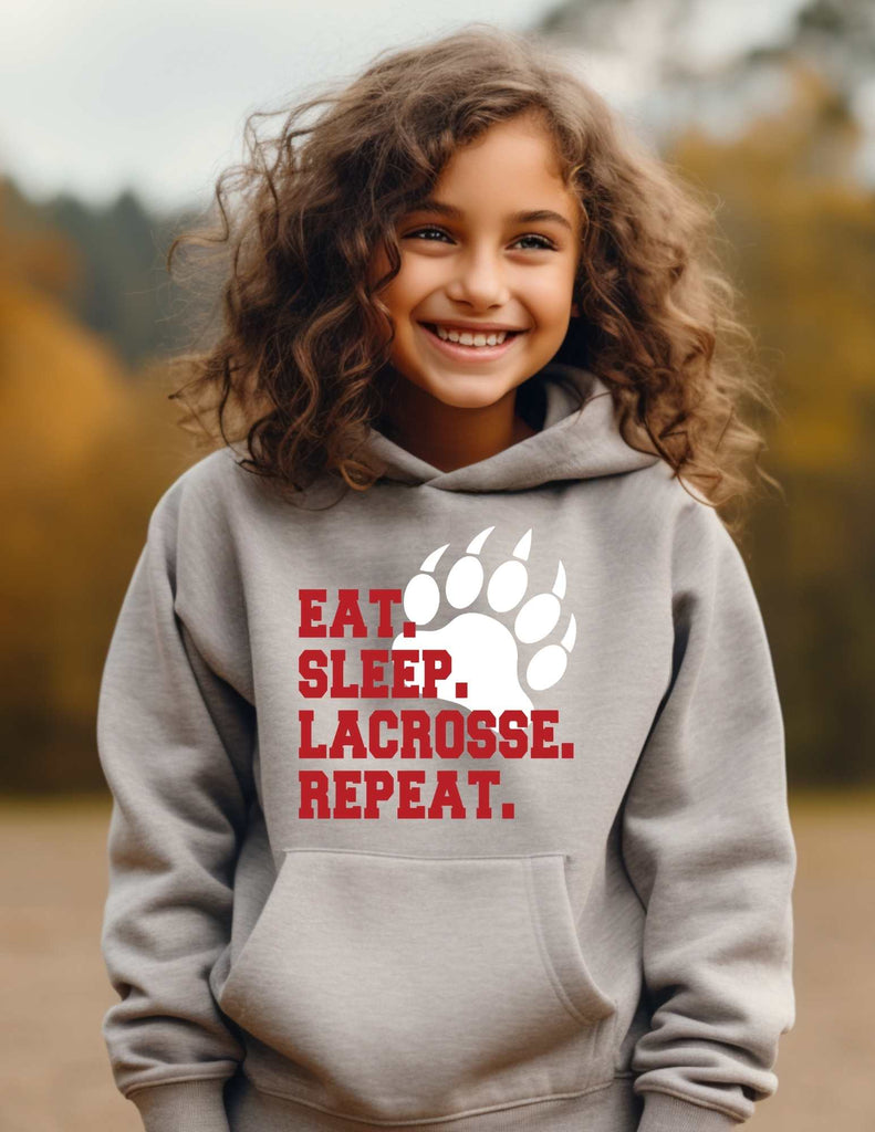 Boys Youth Lacrosse Eat Sleep Lacrosse Hoodie