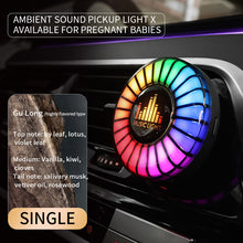 Load image into Gallery viewer, Car aromatherapy air outlet atmosphere light Car sound pickup light Car perfume voice-controlled rhythm light