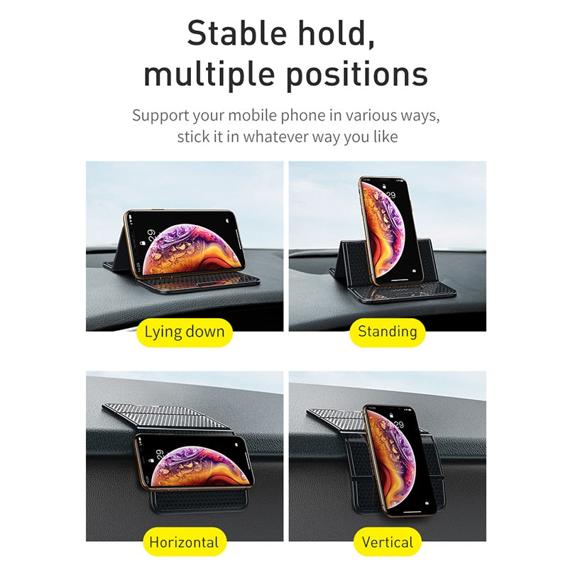 Baseus Car Phone Holder Universal Mobilephone Wall Desk Sticker Multi-Functional Nano Rubber Pad Car Mount Phone Support