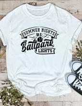 Load image into Gallery viewer, Summer Nights &amp; Ballpark Lights T-Shirt