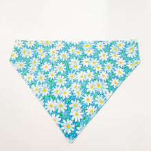 Load image into Gallery viewer, Aqua Daisy Dog Bandana &amp; Cat Bandana