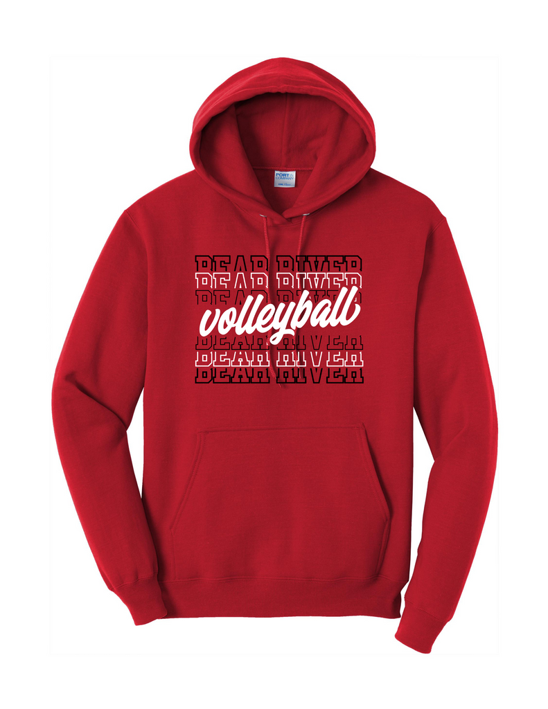 Volleyball Club Hoodie Stacked