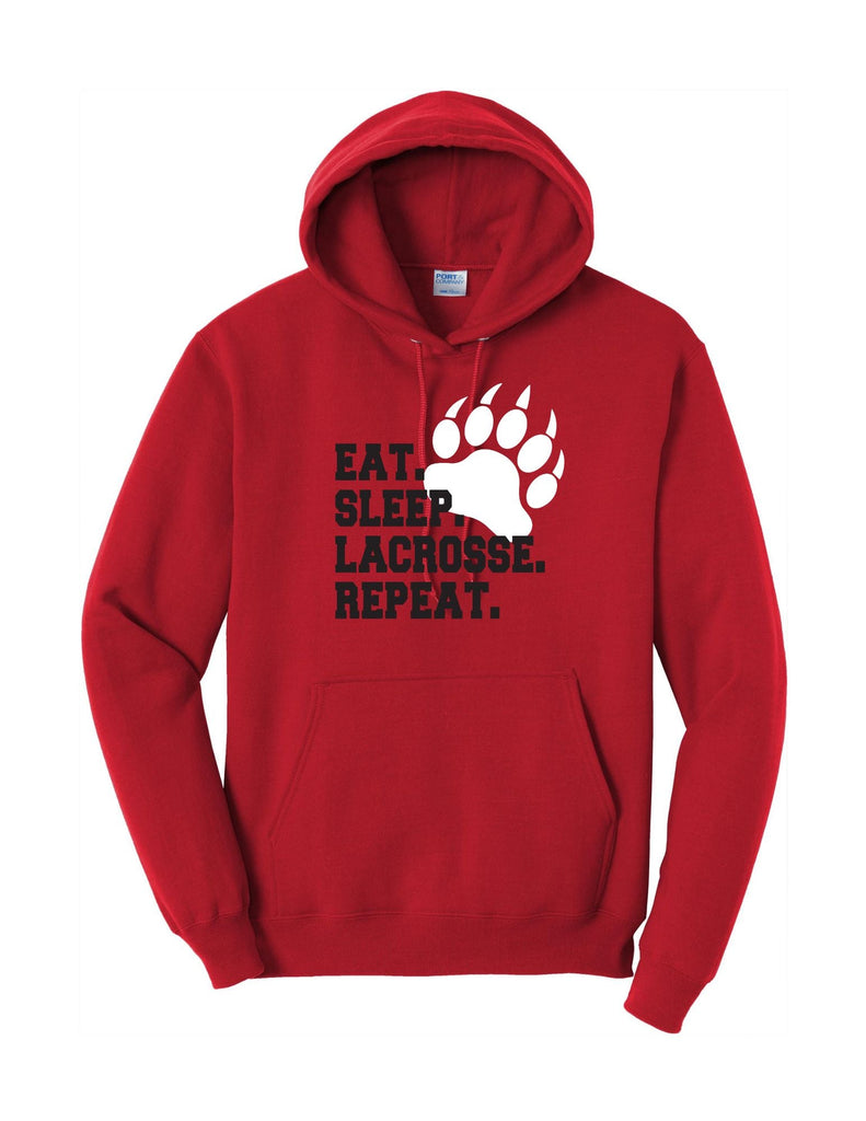 Boys Youth Lacrosse Eat Sleep Lacrosse Hoodie