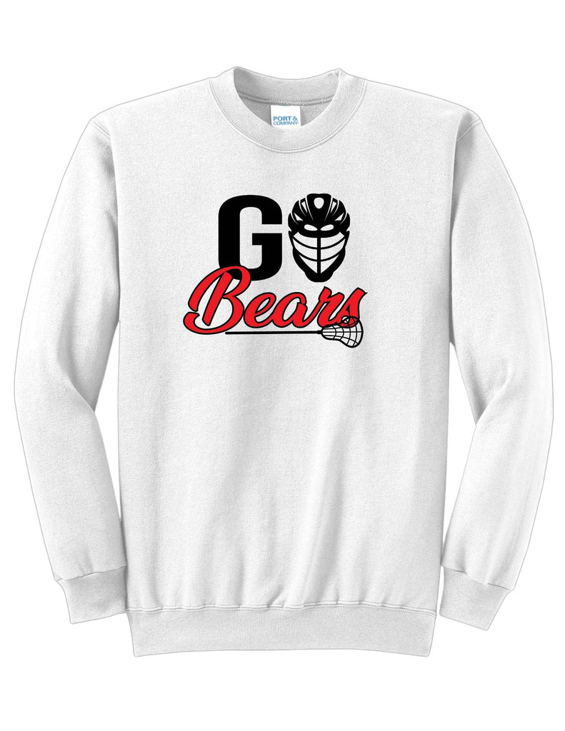 Boys Youth Lacrosse Go Bears Crewneck- Adult & Youth Sizes