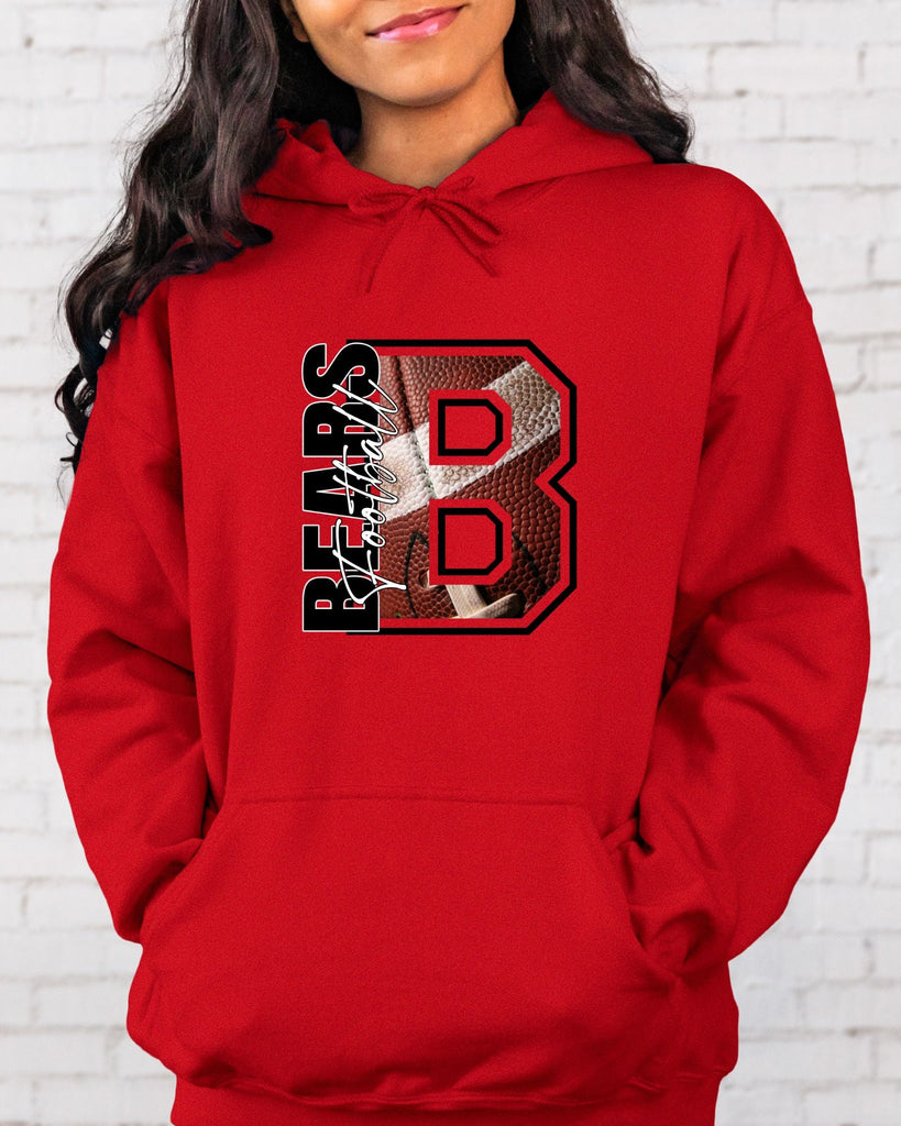 Bears Football Large B hoodie